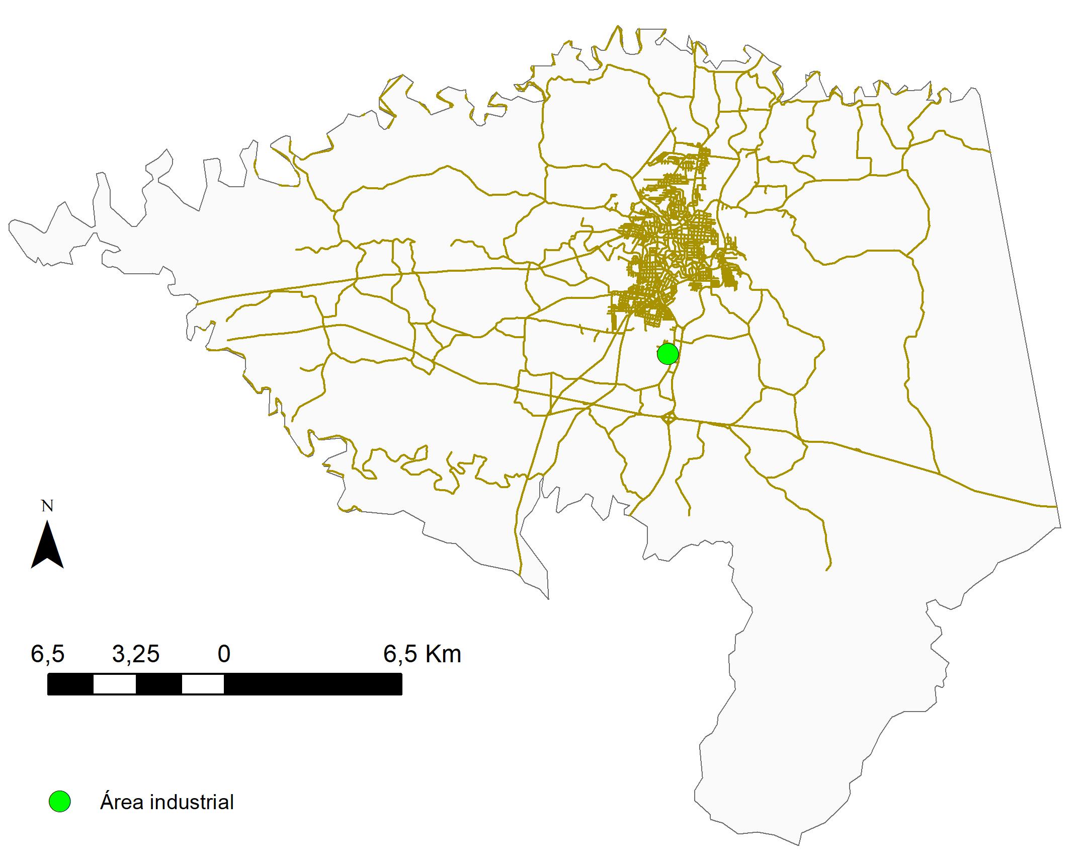 Município de Panambí, área urbana e área industrial